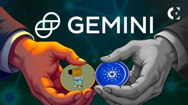 Gemini добавляет мем-монету CHILLGUY, но еще не добавил Cardano (ADA)