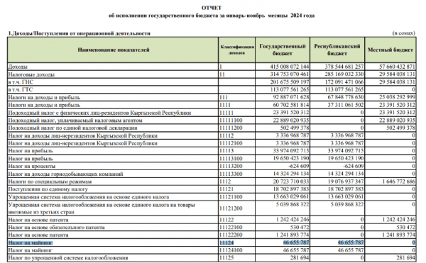 
                    В 2024 году сбор налогов за майнинг в Киргизии сократился в два раза                