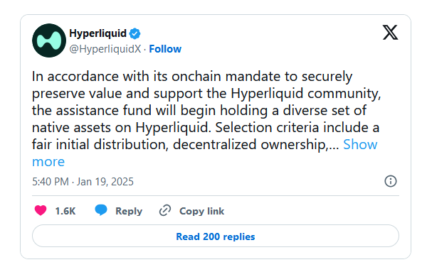 Биржа Hyperliquid сообщила о достижении рекордного суточного объема торгов в 21 млрд долларов