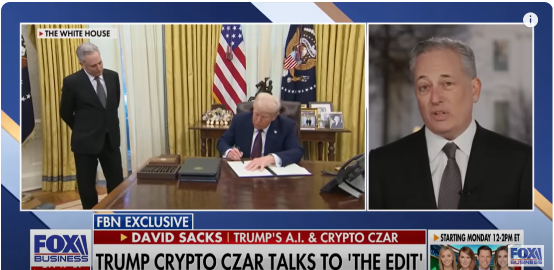 Криптоцарь Дэвид Сакс сравнивает мемкоин Трампа с «бейсбольной карточкой»