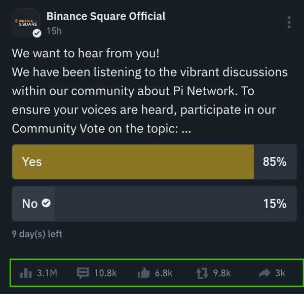 Binance подверглась критике за возможный листинг Pi Network, несмотря на 85% голосов «за»