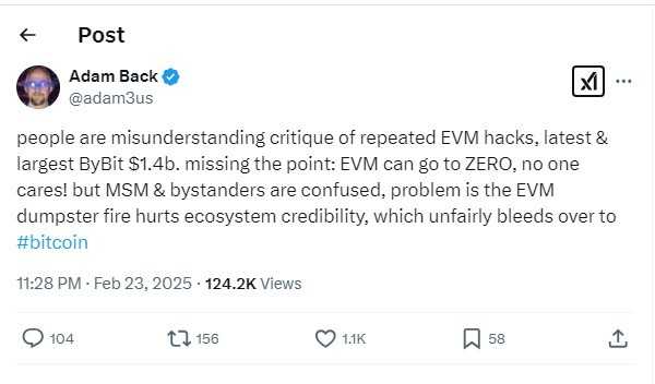 
                    Виртуальная машина Ethereum (EVM) стала основным фактором взлома Bybit                