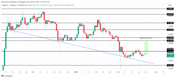 Dogecoin готов к прорыву: курс DOGE может подняться к $0,40