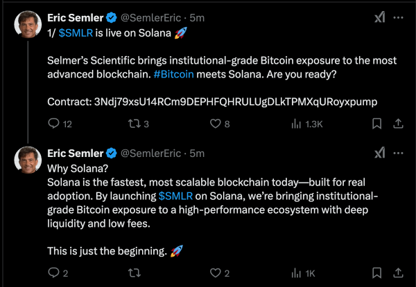 X-аккаунт главы Semler Scientific взломали для рекламы фейкового токена SMLR