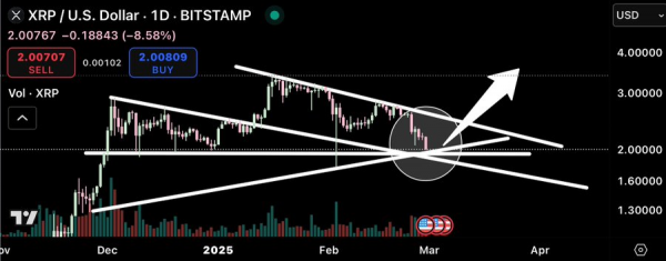Прогноз цены XRP: предположения аналитиков о потенциальном крахе $1 уже 1 марта