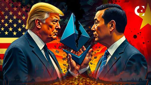 Ответные пошлины Китая тянут цены на альткоины вниз; ETH нацелен на $2,2–$2,5 тыс.
