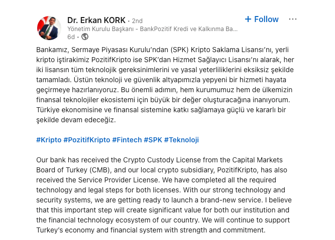 Турецкий цифровой банк BankPozitif дебютирует с криптодепозитарием в Taurus
