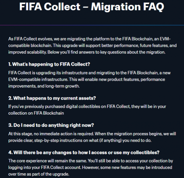 
                    FIFA перенесёт свою коллекцию NFT на собственный блокчейн                
