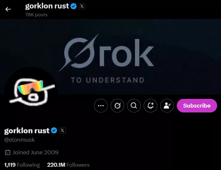 Илон Маск запампил «gork-токены»