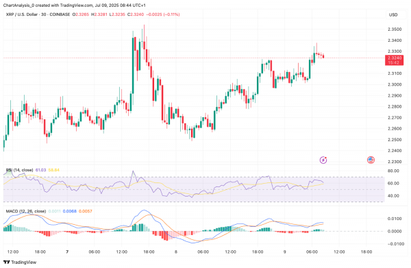 Прогноз цены XRP (XRP) на 10 июля 2025 г.