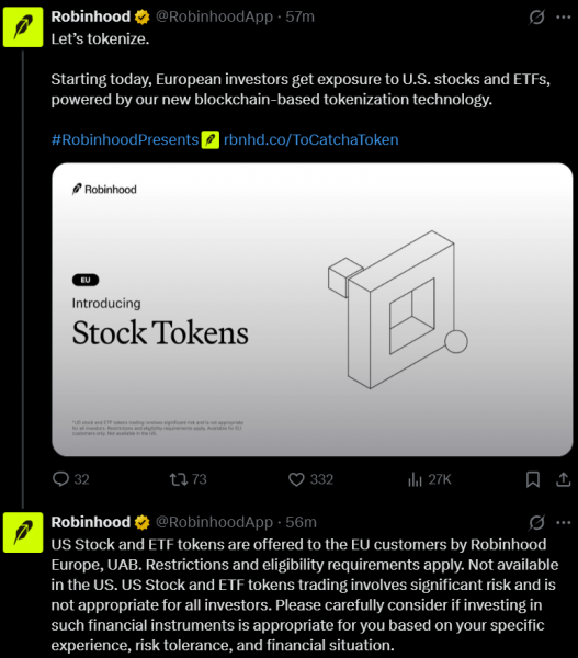 Robinhood запускает блокчейн Layer 2 для торговли акциями в Европе