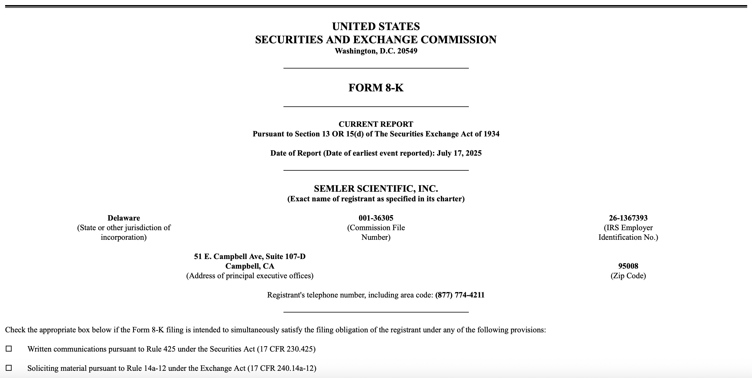 Semler Scientific инвестировала в биткоины на $25 млн, но с начала года акции компании упали на 22%