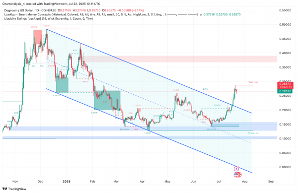 Прогноз цены Dogecoin (DOGE) на 23 июля