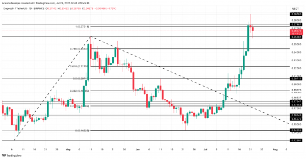 Dogecoin (DOGE) стоимостью $7 млрд оказались на биржах