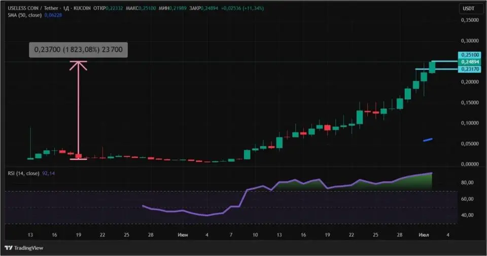 Бесполезная монета в лидерах роста: обзор мемкоина Useless Coin