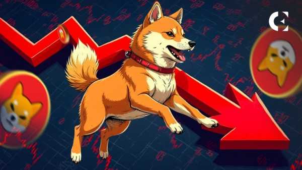 Цена SHIB упала на 3,66%, но 24-часовой объем торгов вырос более чем вдвое, достигнув $359 млн.