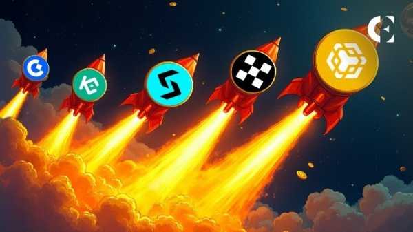 Лидеры роста биржевых токенов: почему OKB, BNB, BGB, KCS и GT растут